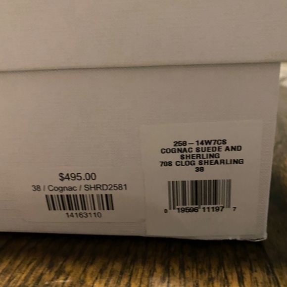 Re/Done Shearling Clog Cognac Suede - Picture 5 of 7